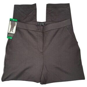 Banana Republic Womens Size 12 Brown Ponte Pants Chino Dress Ankle Trousers New